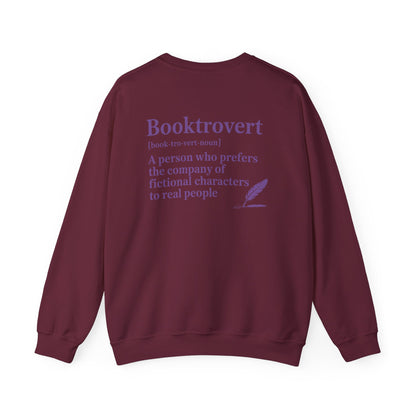 Booktrovert Definition Sweatshirt | Cozy Book Lover Crewneck
