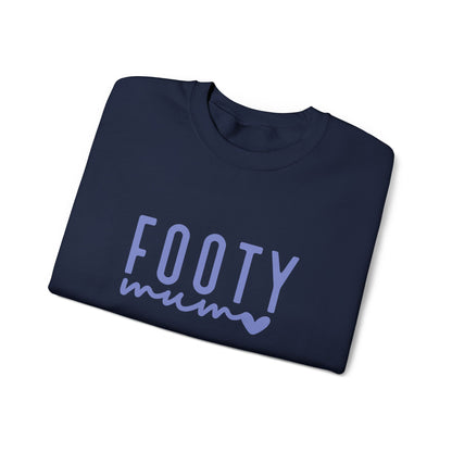 Footy Mum Sweatshirt – Football Mum Jumper, Casual Match Day Top, Gift for Football-Loving Mums