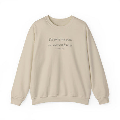 Personalised Wedding Sweatshirt – First Dance Lyric & Date Keepsake