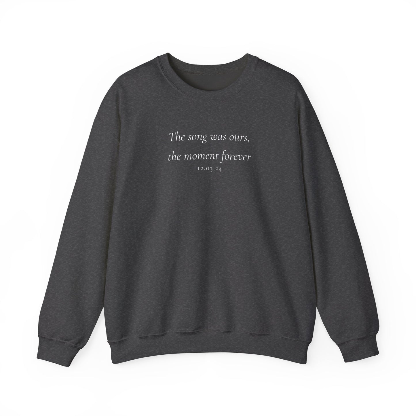 Personalised Wedding Sweatshirt – First Dance Lyric & Date Keepsake