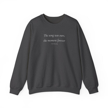 Personalised Wedding Sweatshirt – First Dance Lyric & Date Keepsake
