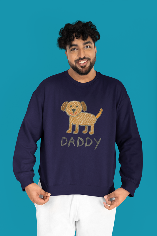 Mens Personalised Kids Drawing Sweatshirt – Custom Child’s Artwork Printed on Front