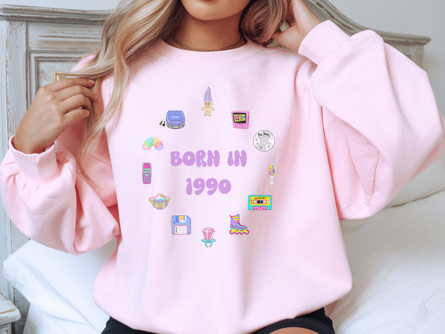 Personalised 90s Birth Year Sweatshirt (1990–1999) | Retro Aesthetic Unisex Jumper