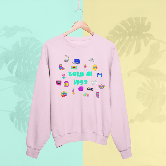 90s Birth Year Sweatshirt (1990–1999) | Retro Aesthetic Unisex Jumper