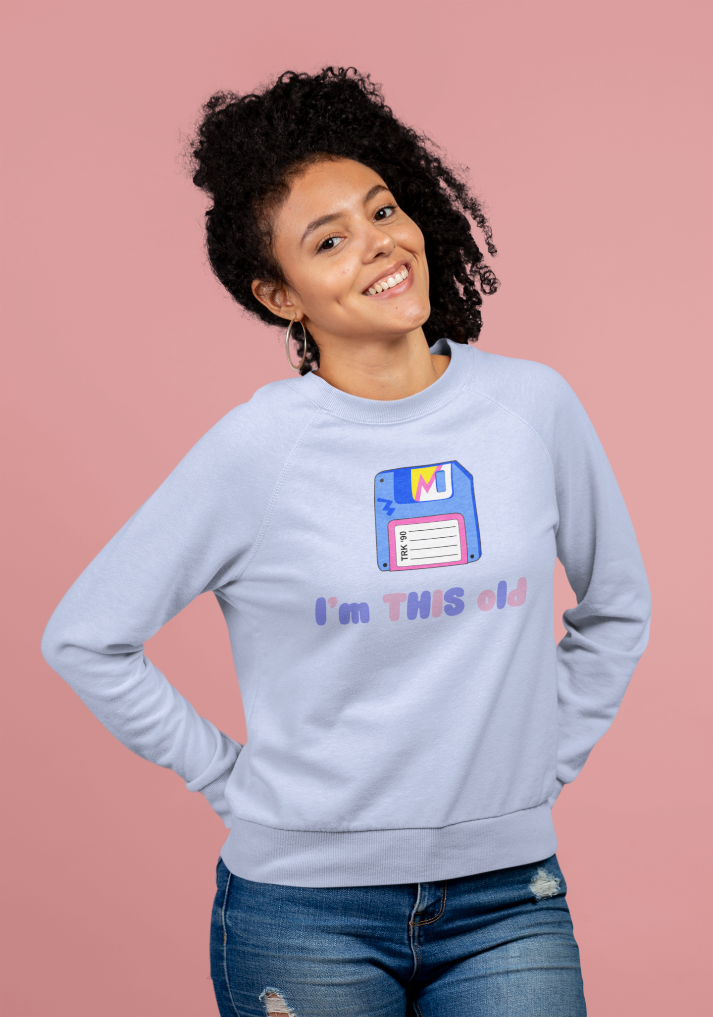 I’m This Old Sweatshirt | Funny Retro Jumper | 90s Nostalgia Birthday Gift | Unisex Crewneck