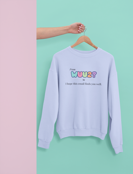 From WUU2? to “I Hope This Email Finds You Well” Sweatshirt – 90s Nostalgia Jumper, Funny Millennial Gift, Retro Office Humour