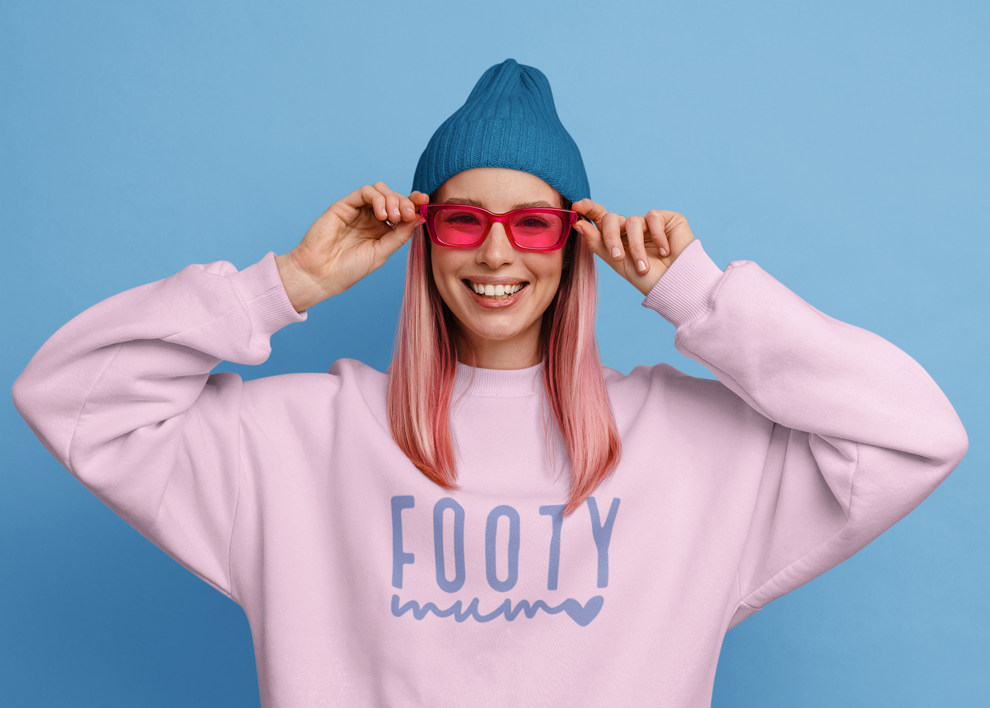 Footy Mum Sweatshirt – Football Mum Jumper, Casual Match Day Top, Gift for Football-Loving Mums