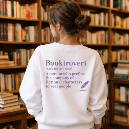 Booktrovert Definition Sweatshirt | Cozy Book Lover Crewneck
