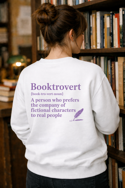Booktrovert Definition Sweatshirt | Cozy Book Lover Crewneck