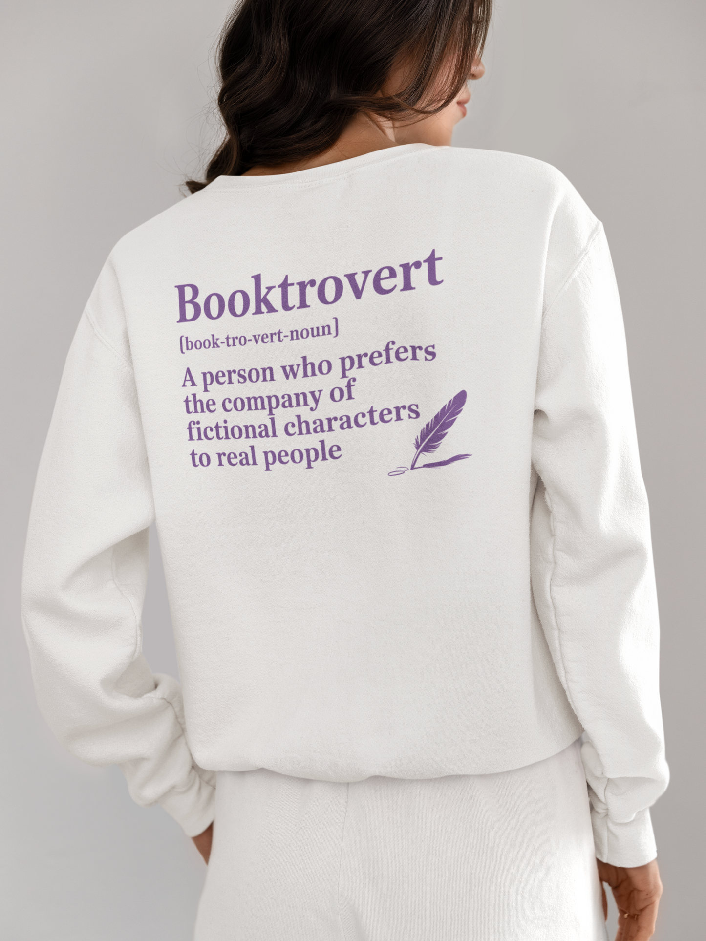 Booktrovert Definition Sweatshirt | Cozy Book Lover Crewneck