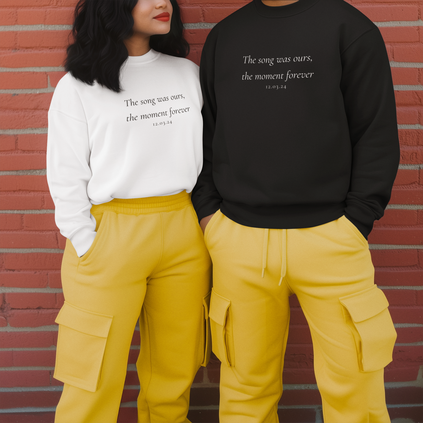 Personalised Wedding Sweatshirt – First Dance Lyric & Date Keepsake