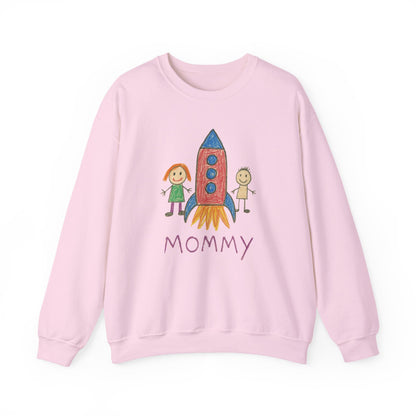 Ladies Personalised Kids Drawing Sweatshirt – Custom Child’s Artwork Printed on Front