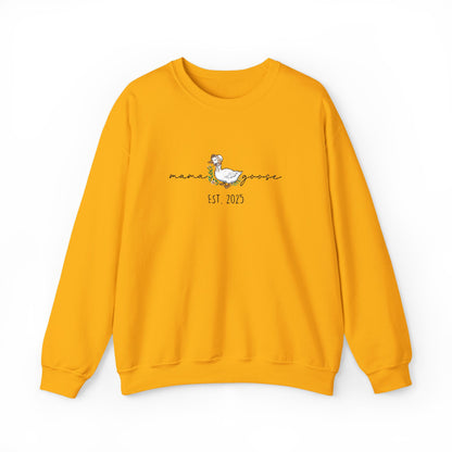 Personalised Embroidered Mama Goose Sweatshirt – Custom Year Mom Sweater