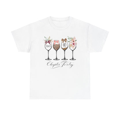40th Birthday Shirt for Women -Chapter Forty T-Shirt, 1985 Birthday Gift, Turning 40 Celebration Tee Ladies fortieth Birthday Gift