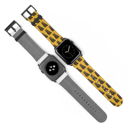 Personalised Pet Photo Apple Watch Strap – Custom Repeating Pattern Band (Multiple Colours, Sizes & Metal Finishes)
