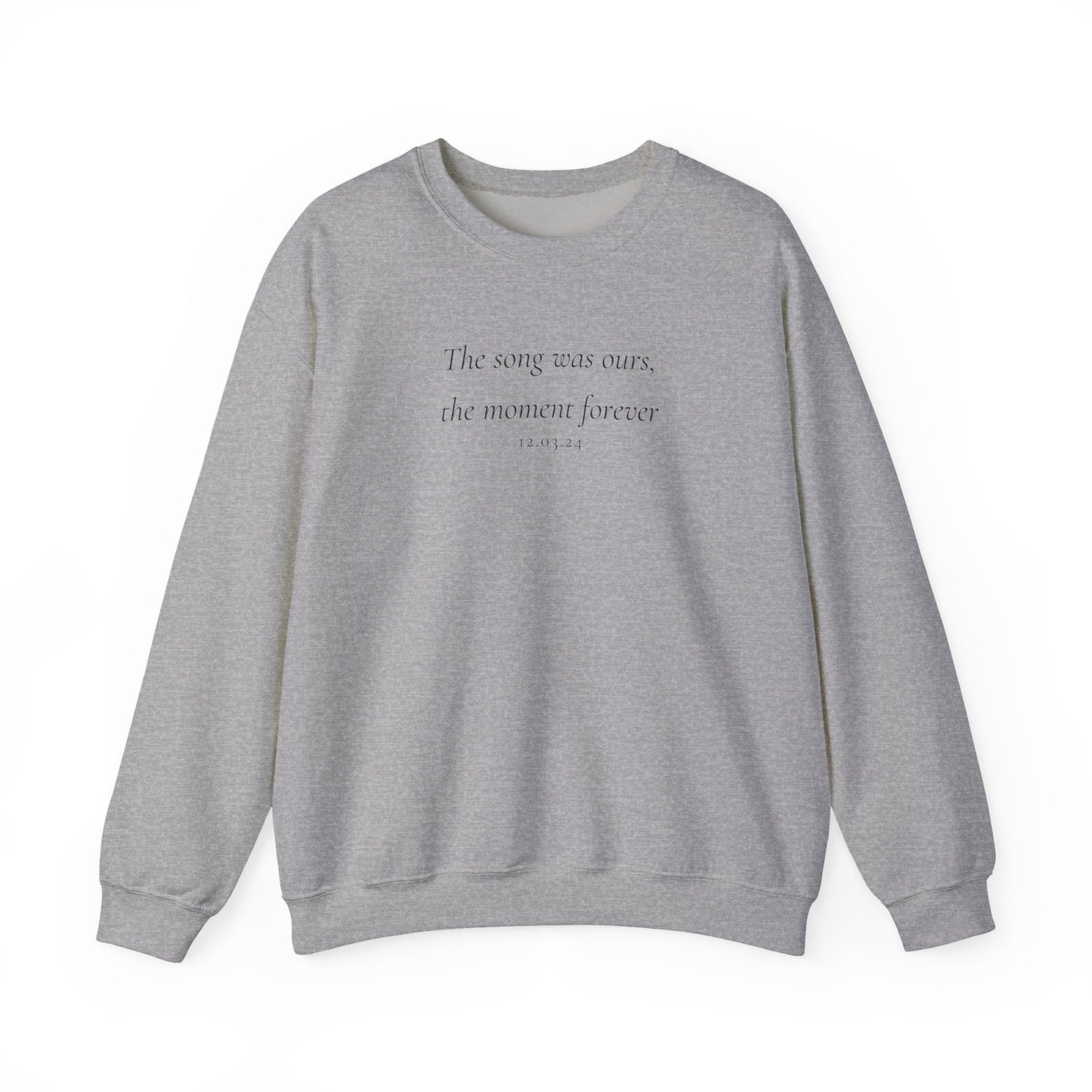 Personalised Wedding Sweatshirt – First Dance Lyric & Date Keepsake