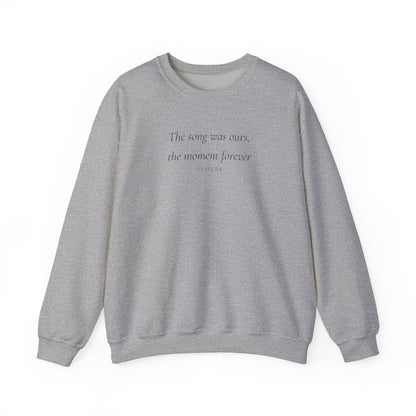 Personalised Wedding Sweatshirt – First Dance Lyric & Date Keepsake