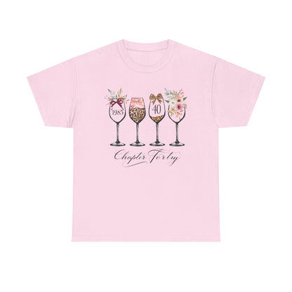 40th Birthday Shirt for Women -Chapter Forty T-Shirt, 1985 Birthday Gift, Turning 40 Celebration Tee Ladies fortieth Birthday Gift