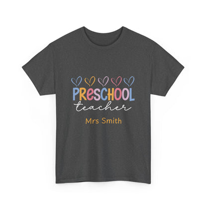 Personalized Preschool Teacher Shirt Custom Name Teacher T-Shirt, Preschool Teachers gift, cute classroom tee, custom teacher appreciation