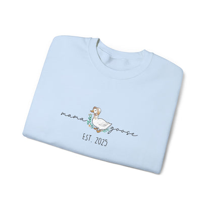 Personalised Embroidered Mama Goose Sweatshirt – Custom Year Mom Sweater