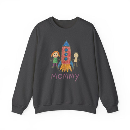 Ladies Personalised Kids Drawing Sweatshirt – Custom Child’s Artwork Printed on Front