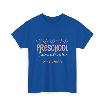 Personalized Preschool Teacher Shirt Custom Name Teacher T-Shirt, Preschool Teachers gift, cute classroom tee, custom teacher appreciation