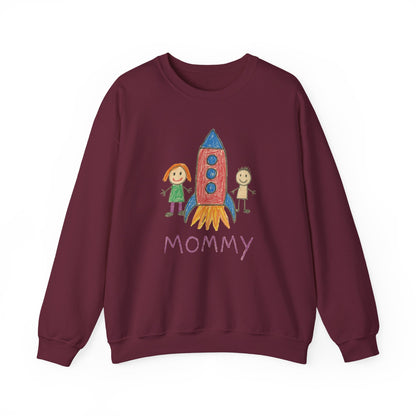 Ladies Personalised Kids Drawing Sweatshirt – Custom Child’s Artwork Printed on Front