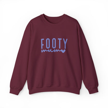 Footy Mum Sweatshirt – Football Mum Jumper, Casual Match Day Top, Gift for Football-Loving Mums