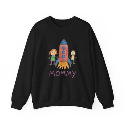 Ladies Personalised Kids Drawing Sweatshirt – Custom Child’s Artwork Printed on Front