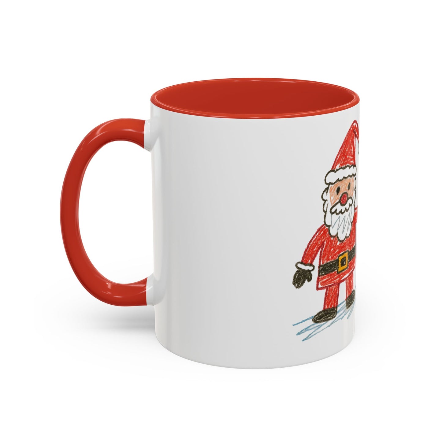 Personalised Kids’ Drawing Mug – Custom Artwork Ceramic Mug with Colour Handle & Interior (11oz, Dishwasher & Microwave Safe)