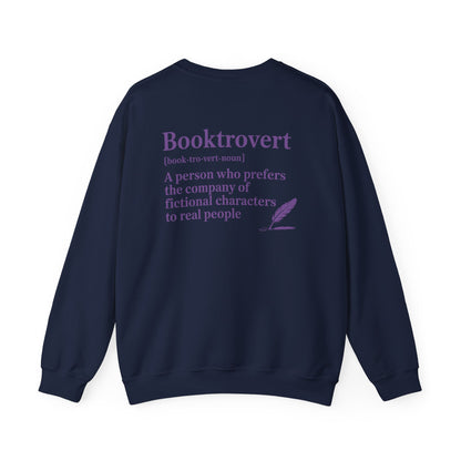 Booktrovert Definition Sweatshirt | Cozy Book Lover Crewneck