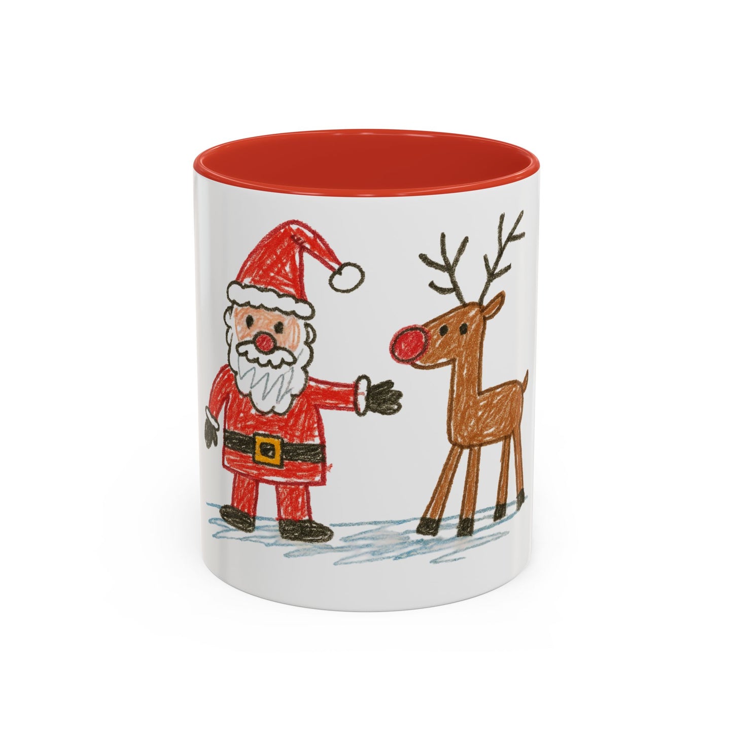 Personalised Kids’ Drawing Mug – Custom Artwork Ceramic Mug with Colour Handle & Interior (11oz, Dishwasher & Microwave Safe)