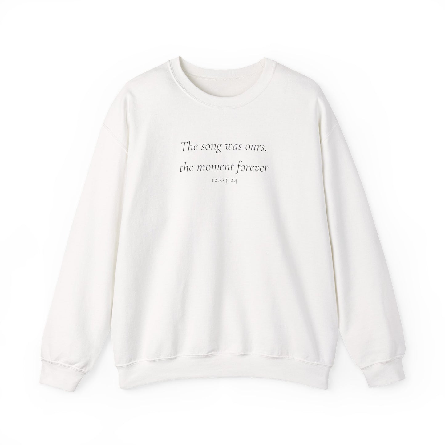 Personalised Wedding Sweatshirt – First Dance Lyric & Date Keepsake