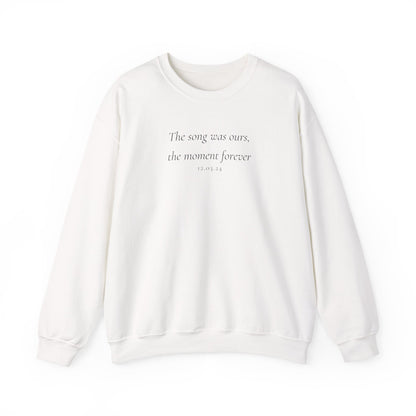Personalised Wedding Sweatshirt – First Dance Lyric & Date Keepsake