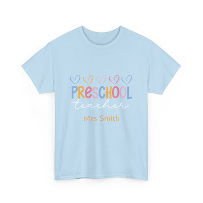 Personalized Preschool Teacher Shirt Custom Name Teacher T-Shirt, Preschool Teachers gift, cute classroom tee, custom teacher appreciation