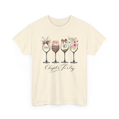 40th Birthday Shirt for Women -Chapter Forty T-Shirt, 1985 Birthday Gift, Turning 40 Celebration Tee Ladies fortieth Birthday Gift