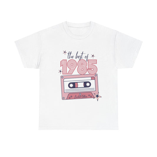 Retro 1985 Music Tee | Vintage Style Unisex Cotton Shirt, Perfect for Nostalgia Lovers, Gift for Music Lovers, 40th Birthday Celebration