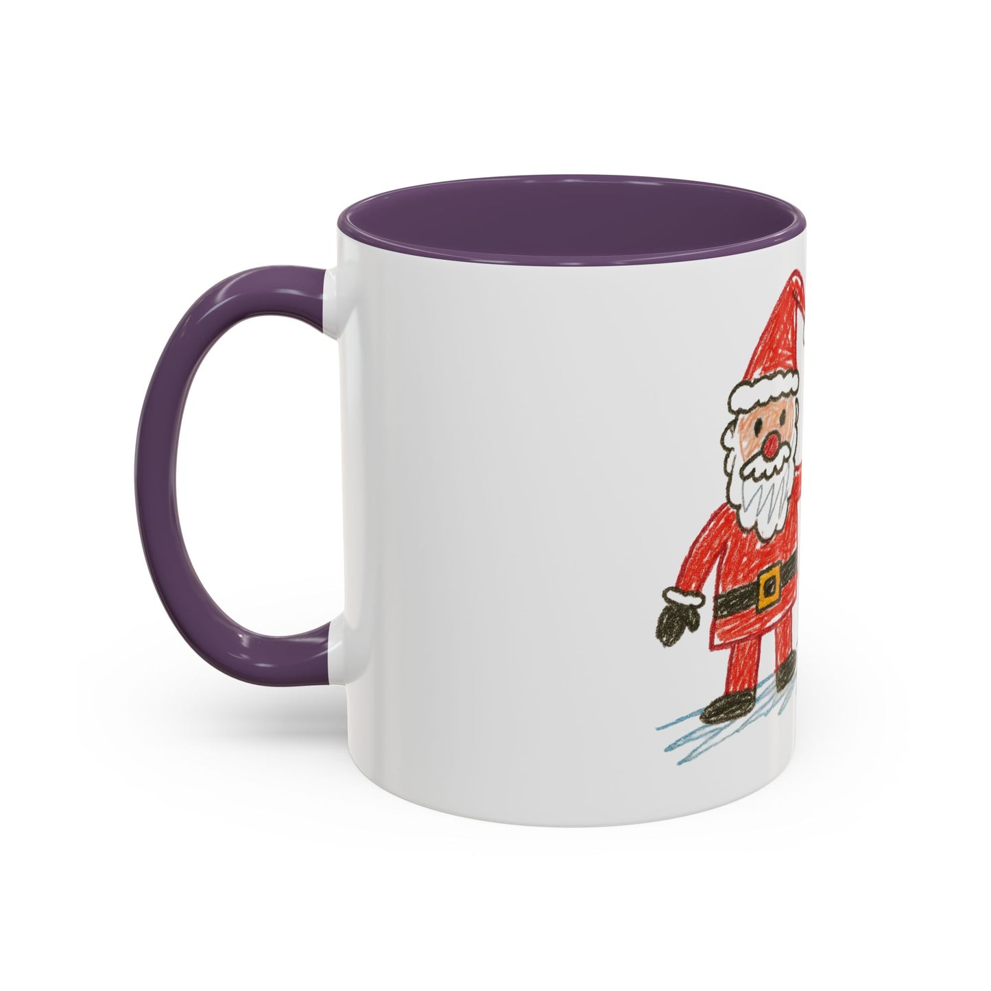 Personalised Kids’ Drawing Mug – Custom Artwork Ceramic Mug with Colour Handle & Interior (11oz, Dishwasher & Microwave Safe)