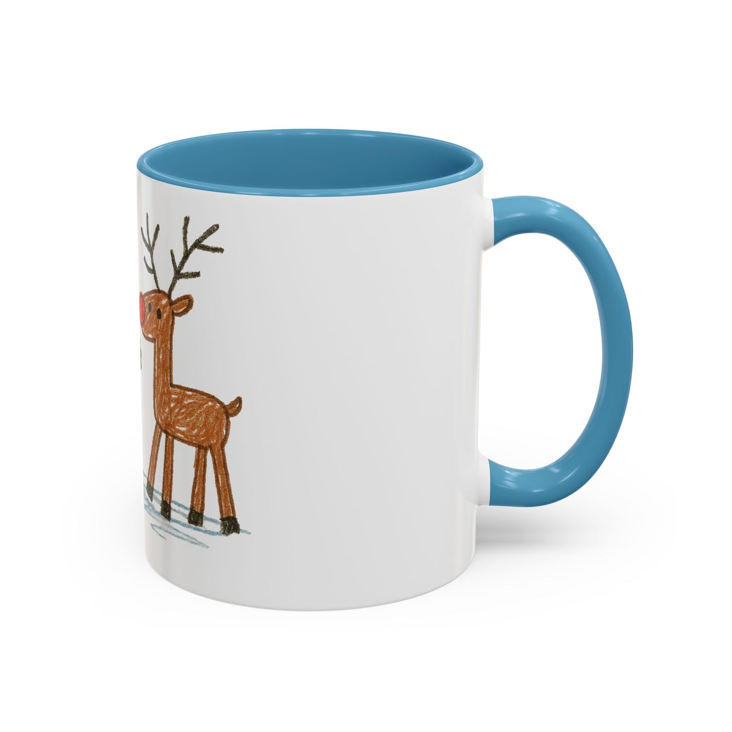 Personalised Kids’ Drawing Mug – Custom Artwork Ceramic Mug with Colour Handle & Interior (11oz, Dishwasher & Microwave Safe)