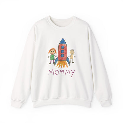 Ladies Personalised Kids Drawing Sweatshirt – Custom Child’s Artwork Printed on Front