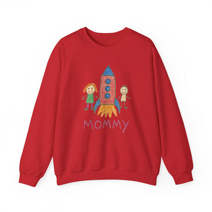 Ladies Personalised Kids Drawing Sweatshirt – Custom Child’s Artwork Printed on Front