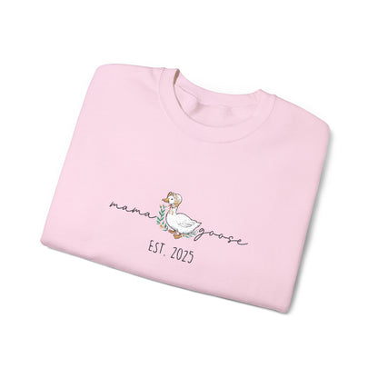 Personalised Embroidered Mama Goose Sweatshirt – Custom Year Mom Sweater