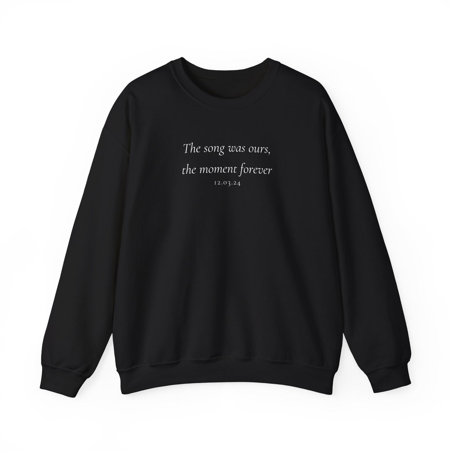 Personalised Wedding Sweatshirt – First Dance Lyric & Date Keepsake