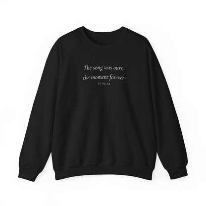 Personalised Wedding Sweatshirt – First Dance Lyric & Date Keepsake