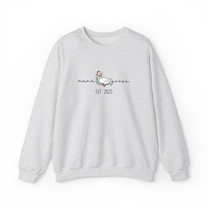 Personalised Embroidered Mama Goose Sweatshirt – Custom Year Mom Sweater