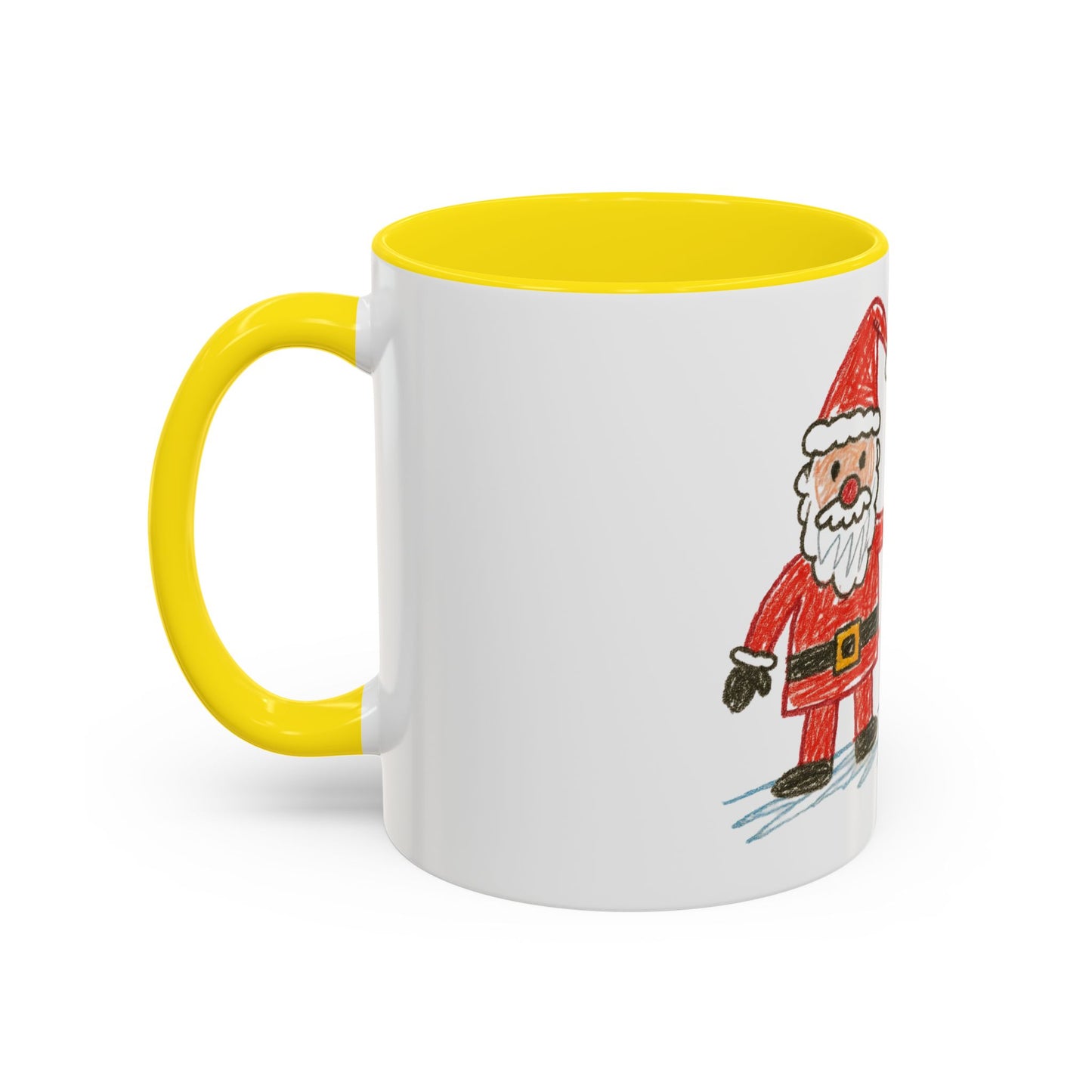 Personalised Kids’ Drawing Mug – Custom Artwork Ceramic Mug with Colour Handle & Interior (11oz, Dishwasher & Microwave Safe)