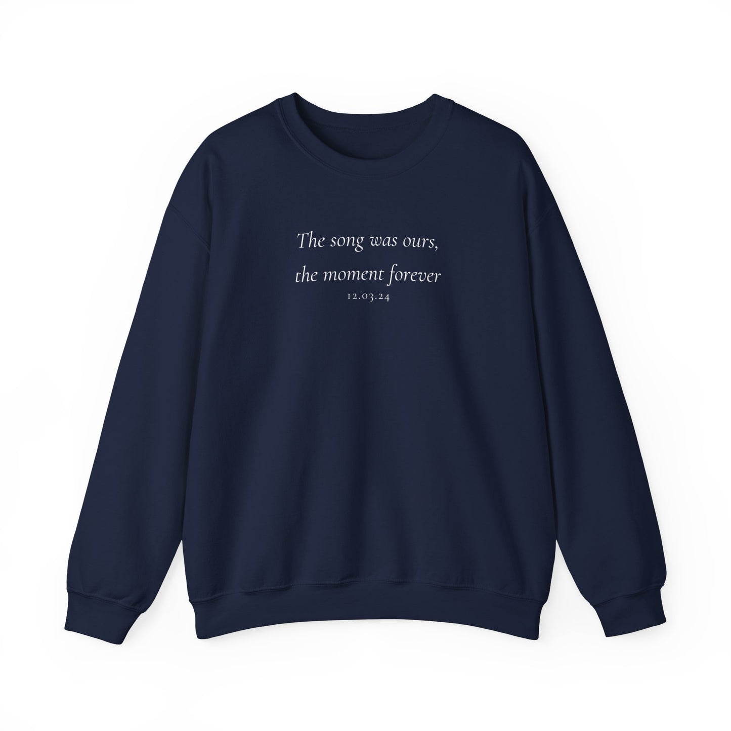 Personalised Wedding Sweatshirt – First Dance Lyric & Date Keepsake