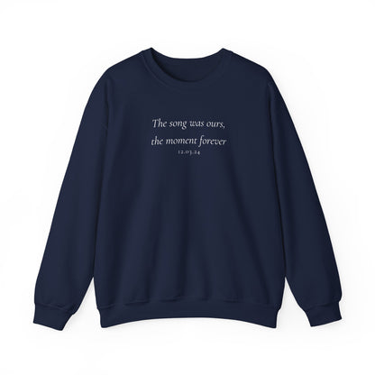 Personalised Wedding Sweatshirt – First Dance Lyric & Date Keepsake